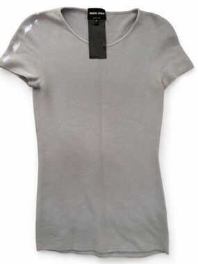 Giorgio Armani Women's Short Sleeve Crewneck Top - Lavender